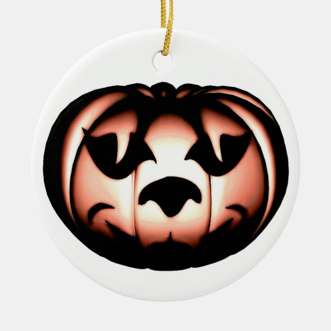 Orange Pumpkin Keramikornament (Vorne)