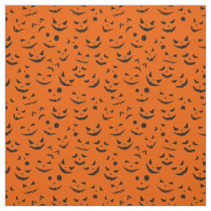 Orange Pumpkin lächelt glücklich Halloween Moderne Stoff