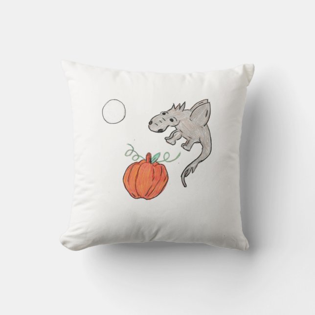 Orange Pumpkin mit Dragon Kissen (Vorderseite)