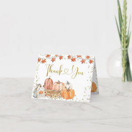 Orange Pumpkin Patch Herbst Geburtstag Dankeskarte
