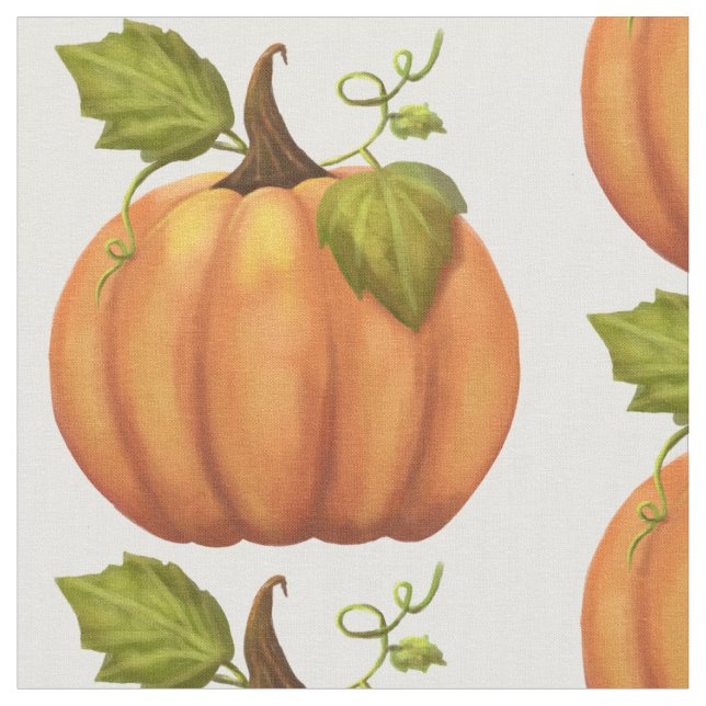 Orange Pumpkin Pattern Stoff (Nahaufnahme)