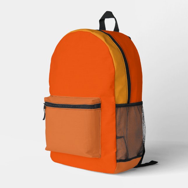 Orange Pumpkin Spice Backpack  Bedruckter Rucksack (Rückseitige Ecke Rechts)