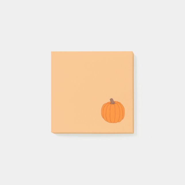 Orange Pumpkin Sticknotes Post-it Klebezettel (Vorderseite)