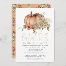 Orange Pumpkin & White Dahlia Baby Dusche von Mail Einladung
