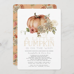 Orange Pumpkin & White Dahlia Baby Dusche von Mail Einladung