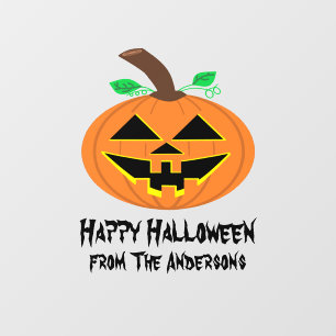 Orange Pumpkin Window Clying Fensteraufkleber