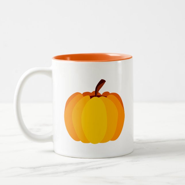 Orange Pumpkin Zweifarbige Tasse (Links)