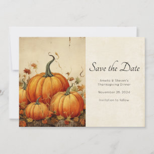 Orange Pumpkins Rustikaler Erntedank Herbst Save The Date