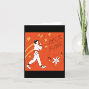 Orange Punk Rock expressive Digital Art Illustrati Karte