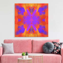 Orange Purple And Red Abstract Graphic Art Design Leinwanddruck