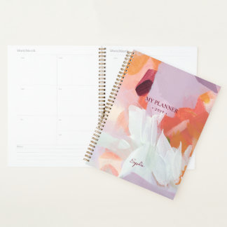 Orange & Purple | Modern Abstract Art Personalized Planer