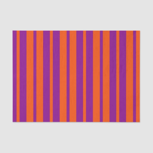 Orange Purple Stylish Stripes Pattern Design  Seidenpapier (Vorderseite)