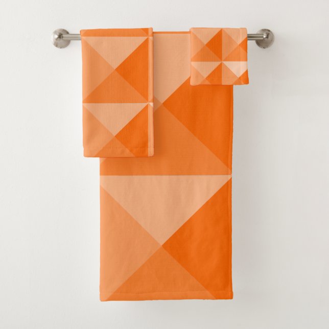 Orange Pyramids  Badhandtuch Set (Insitu)