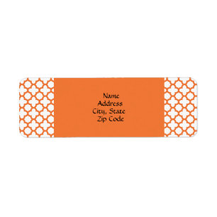 Orange Quatrefoil Muster