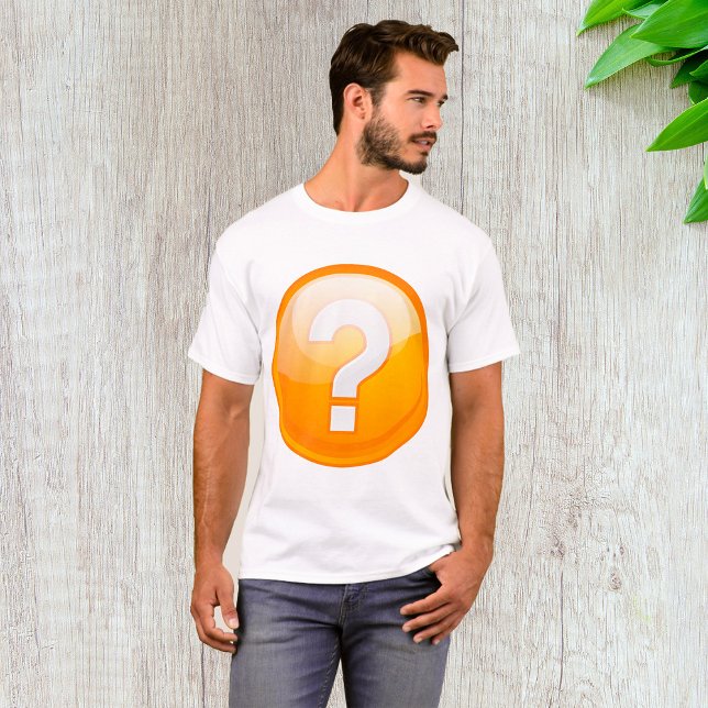 Orange Question Mark Mens T - Shirt (Von Creator hochgeladen)