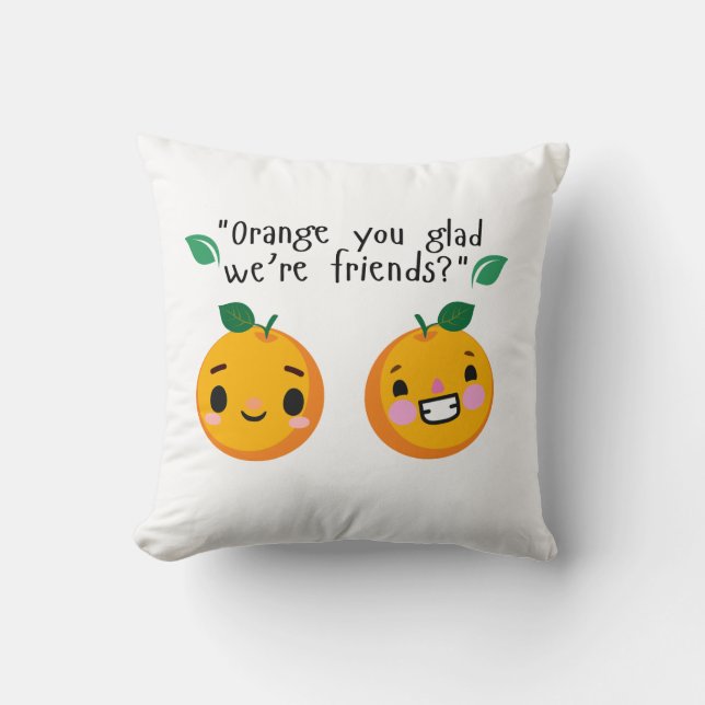 ORANGE QUOTE KISSEN (Vorderseite)