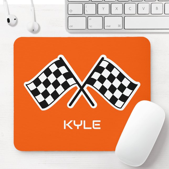 Orange-Racing-Individuelle Name mit kontrollierter Mousepad (Von Creator hochgeladen)