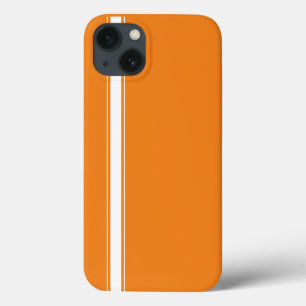 Orange Racing Stripe iPhone 13 Hülle