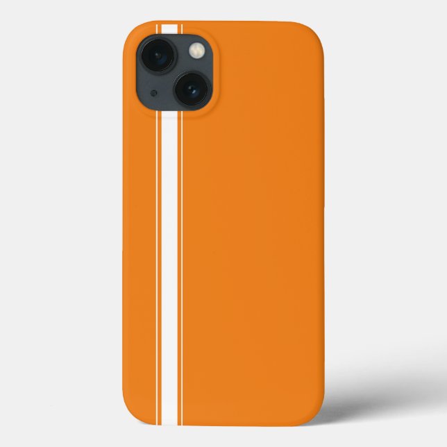 Orange Racing Stripe Case-Mate iPhone Hülle (Rückseite)