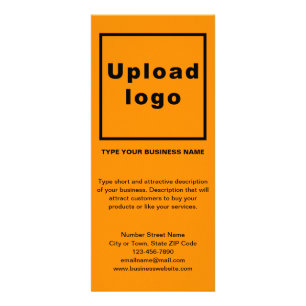 Orange Rack Card Werbekarte