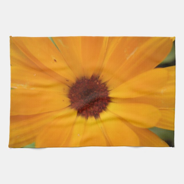 Orange Rain Daisy Küchentuch (Horizontal)
