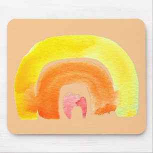 Orange Rainbow Liebe Mousepad