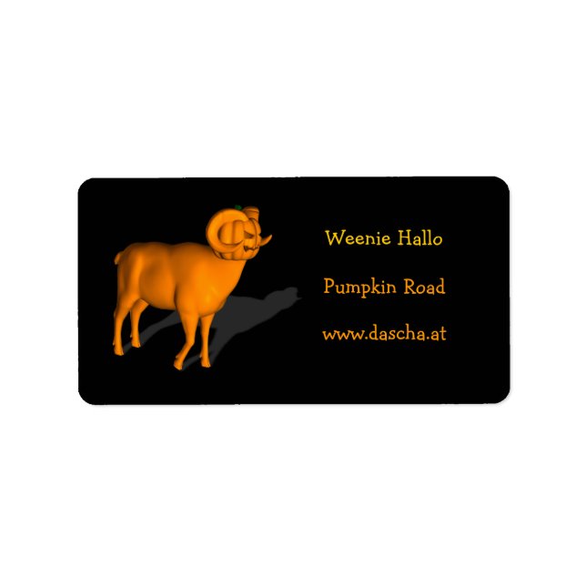 Orange Ram Adressaufkleber (Vorne)