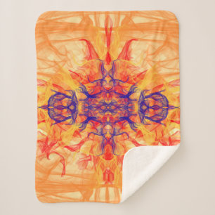 ORANGE RAUCHE - Fraktal Art - Sherpa Blanka Sherpadecke