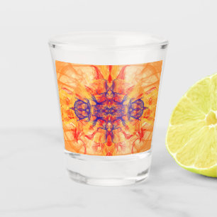 ORANGE RAUCHE - Fraktal Art - Shootglas Schnapsglas