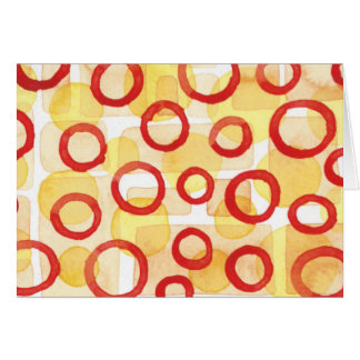 Orange Rechtecke mit roten Wasserfarbe-Kreisen