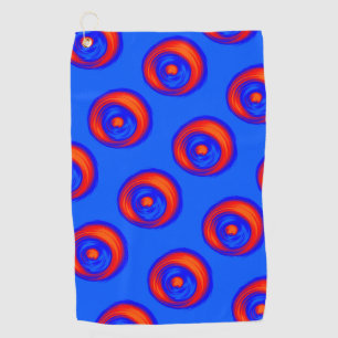 Orange Red Blue Golfhandtuch