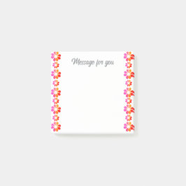 Orange Red Blume Post-it Klebezettel