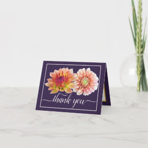 Orange Red Dahlias Hübsch Floral Bouquet Vielen Da Karte