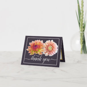 Orange Red Dahlias Hübsch Floral Bouquet Vielen Da Karte