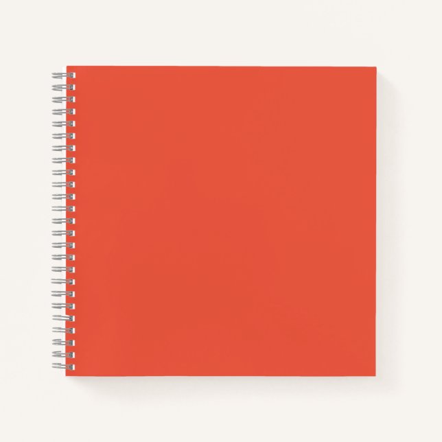 Orange Red #EC553E Spiral Notebook Notizbuch (Vorderseite)