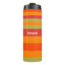 Orange Red Green Strip Personalisiert Yoga Mat Thermosbecher