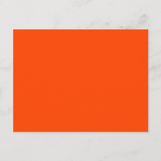 Orange Red Modern Minimalistisch Blank Postkarte (Vorderseite)