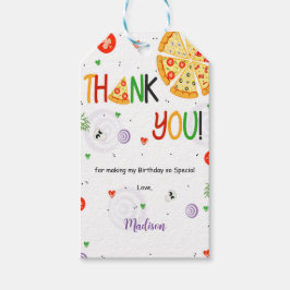 Orange & Red Pizza Gift Tags Geschenkanhänger