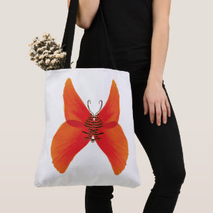 Orange Red Poppy Butterfly mit Ihrem Namen
