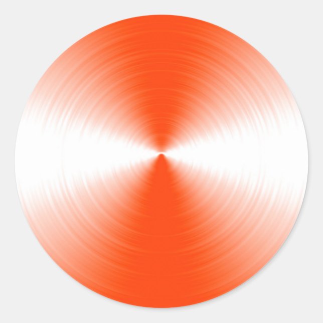 Orange Red Radiant Contemporary Runder Aufkleber (Vorderseite)