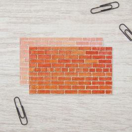 Orange Red Small Brick Wall Print Visitenkarte