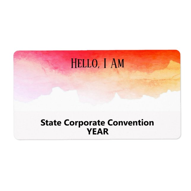 Orange Red Watercolor, benutzerdefinierter Name de (Vorne)