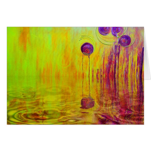 Orange Reflexions-orange und rote abstrakte Kunst (Vorderseite (Horizontal))