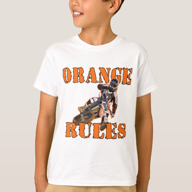 Orange Regeln T-Shirt (Vorderseite)