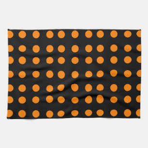 Orange Repetitive Dots Geschirrtuch