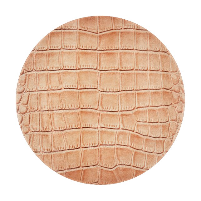 Orange Reptile Leder Textur Schneidebrett (Vorderseite)