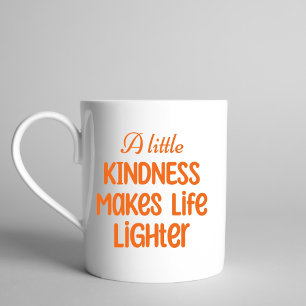 Orange Retro Kindness macht das Leben leichter Kaffeetasse