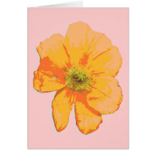 Orange Retro/PopArt-Blume