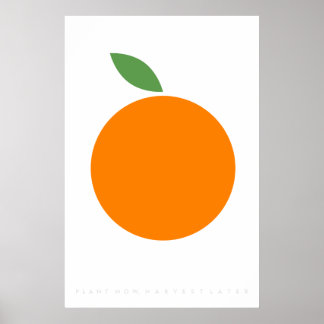 Orange Retro Poster Zitat aus den 60er Jahren