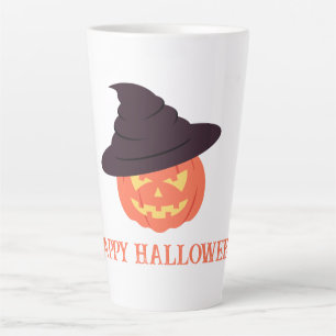 Orange Retro Pumpkin Happy Halloween Milchtasse